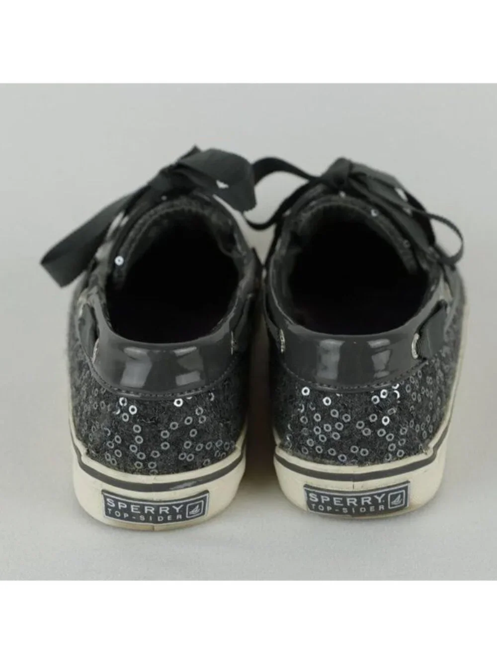 Sperry Top Sider Women's Size 5 Gray Wool Sequined Loafer Slip On Boat Shoes